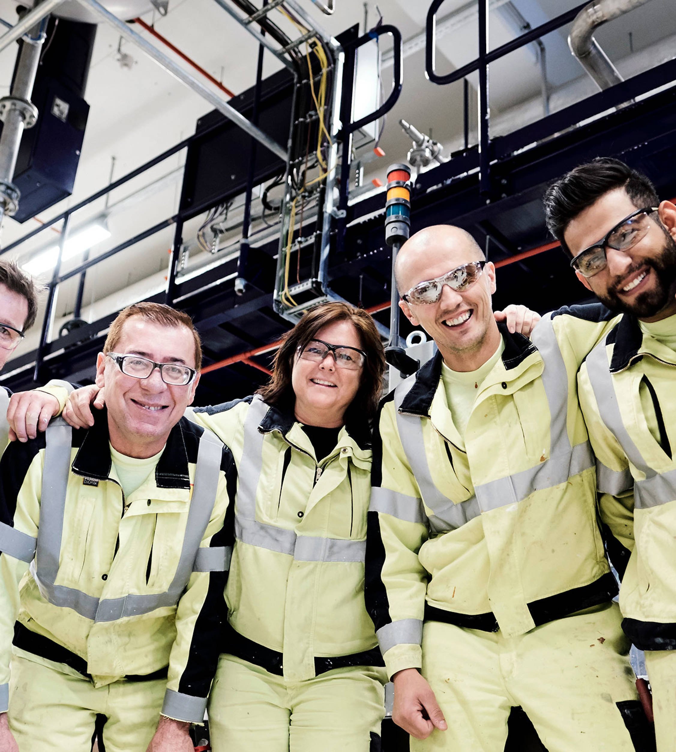 Jotun employees at a factory in Norway 