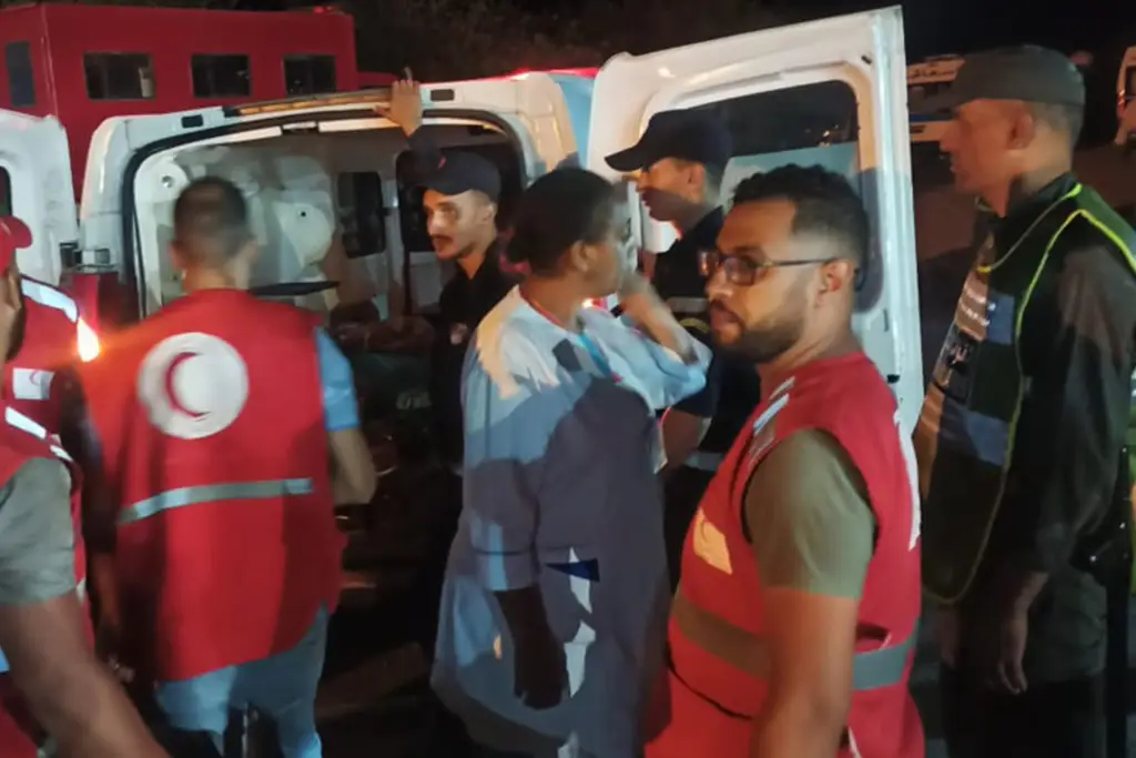 Moroccan Red Crescent teams were the first on the ground to provide urgent assistance to those affected by the September 8 earthquake. Photo IFRC