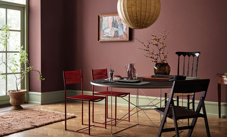 Moderm room with room painted in Jotun colour