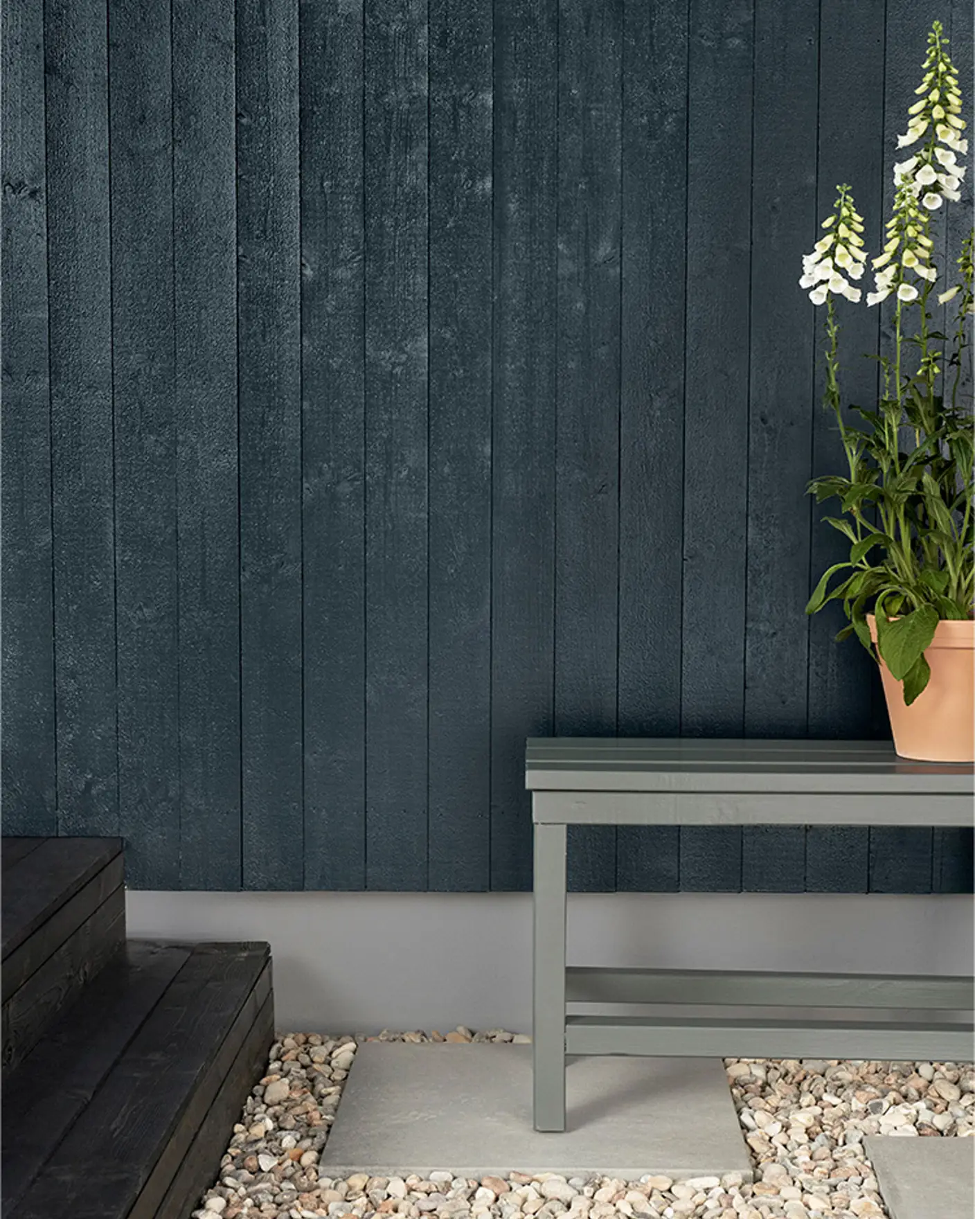 Jotun 0730 Fjellblå Jotun Drytech 9933 Stenvegg Trebitt 9805 Sløret Sort 7119 Stemning