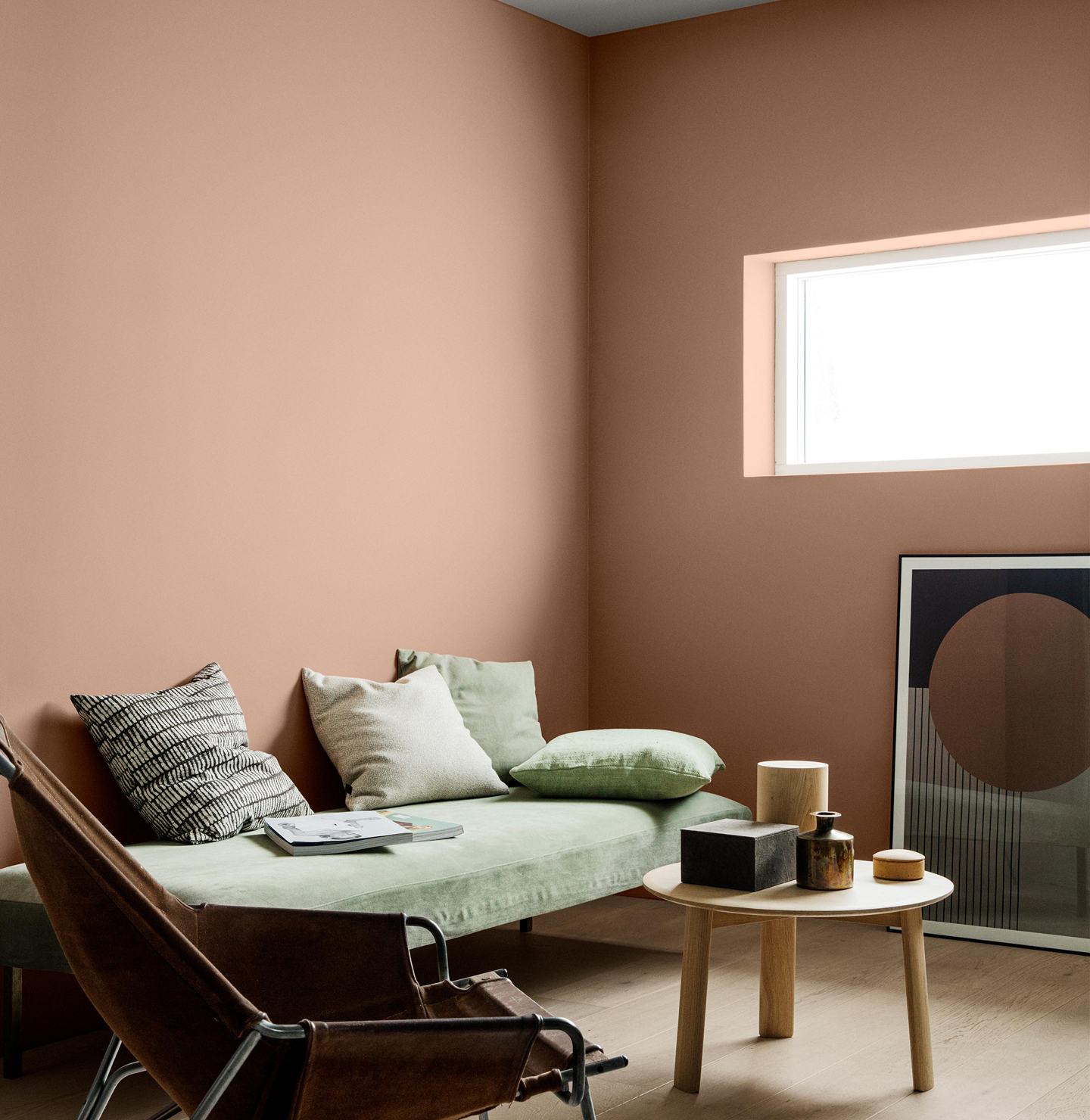 Beautiful orange/peach colour for your living room – Jotun 20047 Blushing  Peach