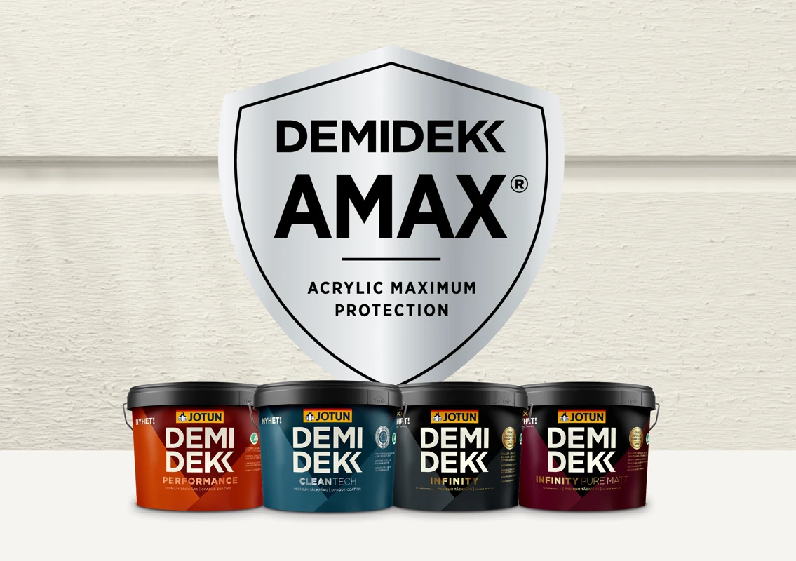 AMAX-märkt färg från DEMIDEKK.