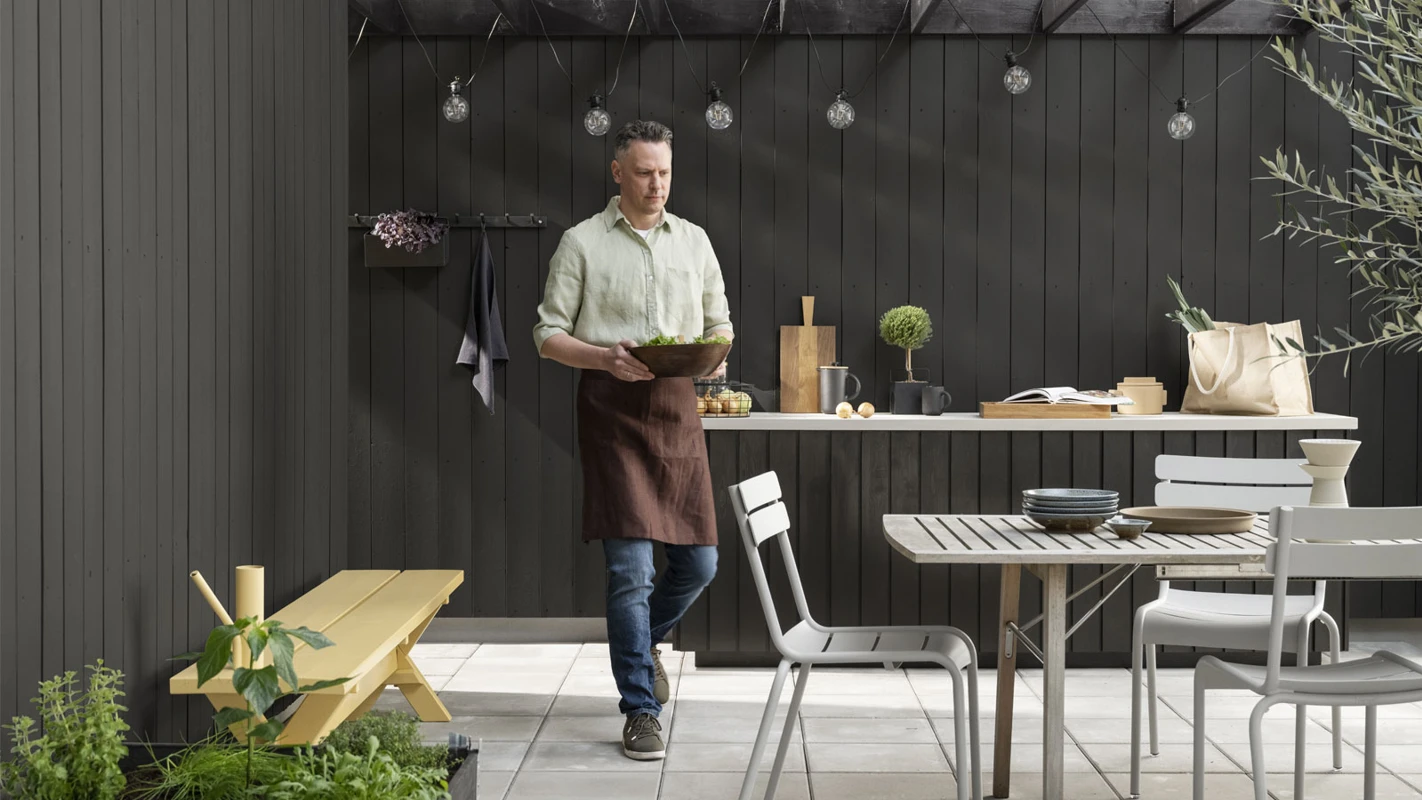 Grå og sorte utendørsfarger