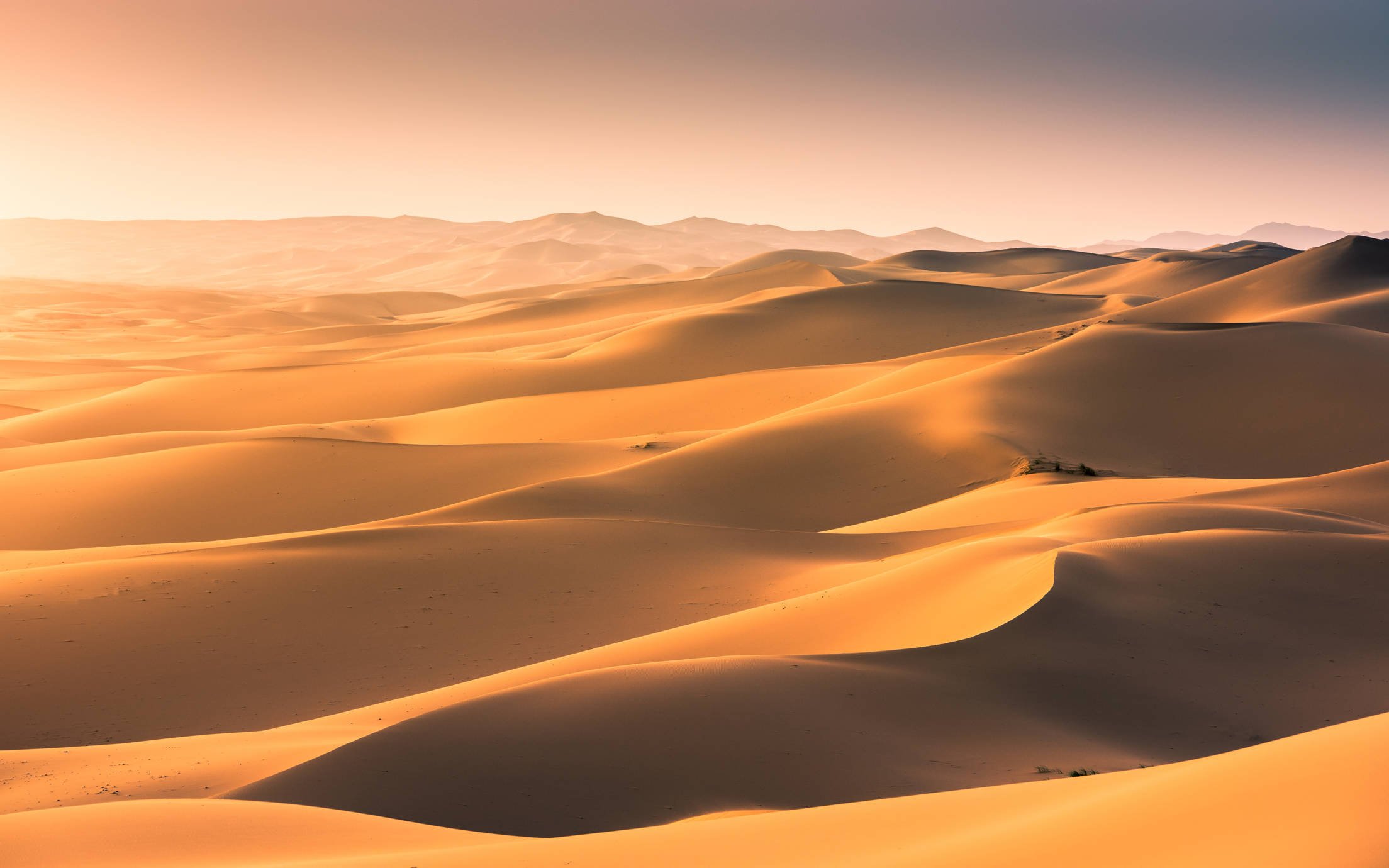 Sand dune in sunset 