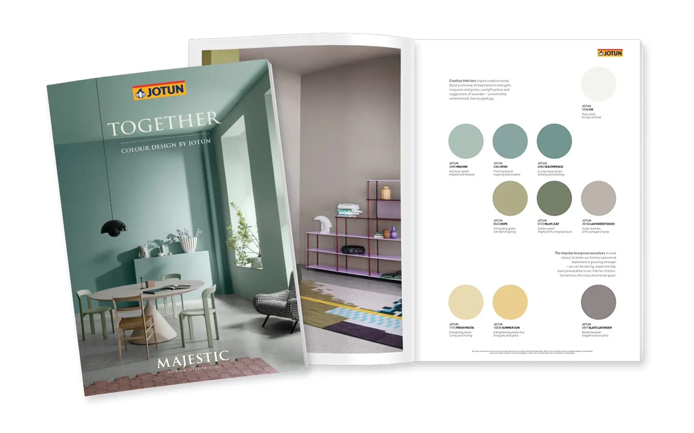 Preview of a digital Together colour design by Jotun brochure