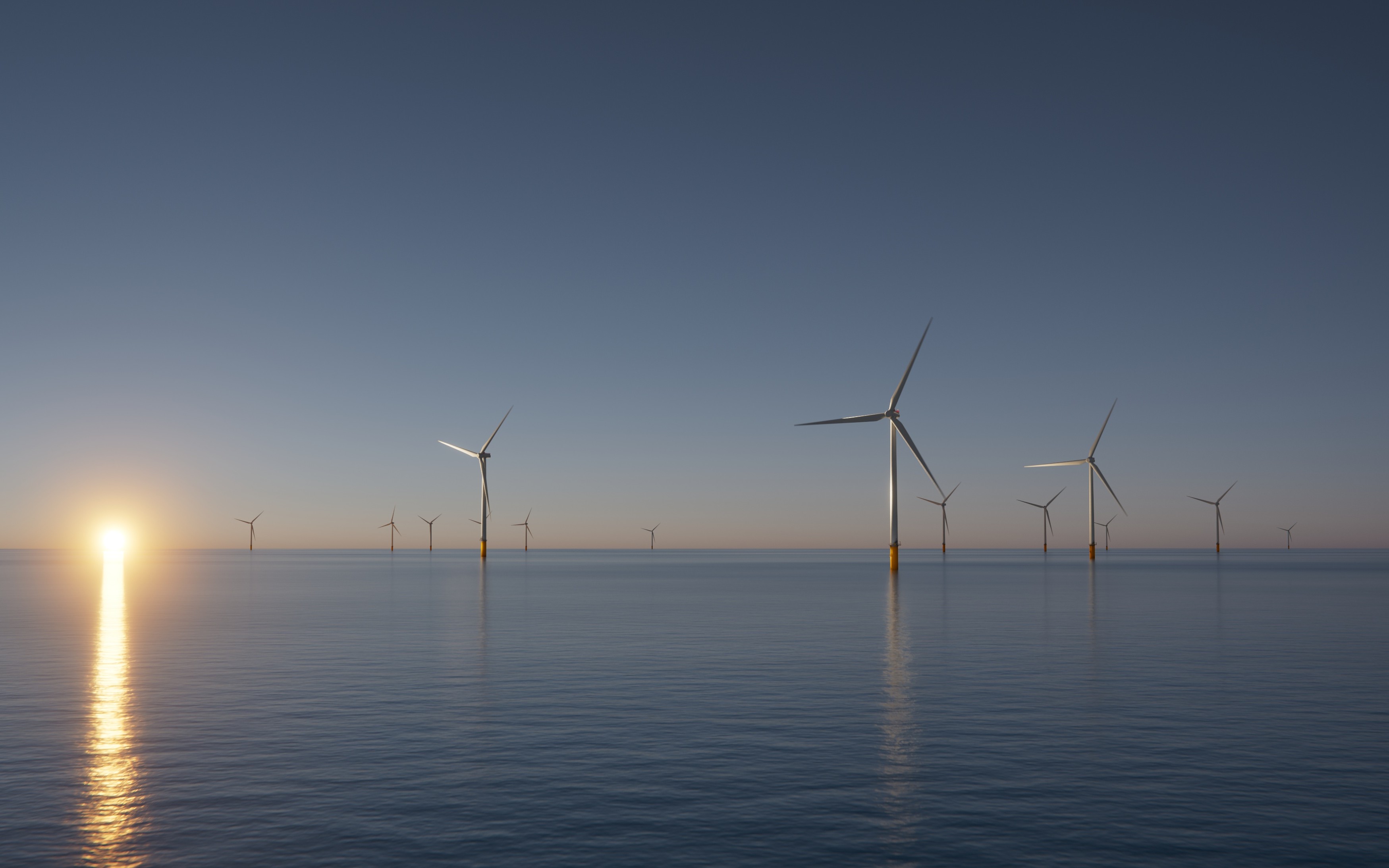 Jotun offshore wind sunrise image