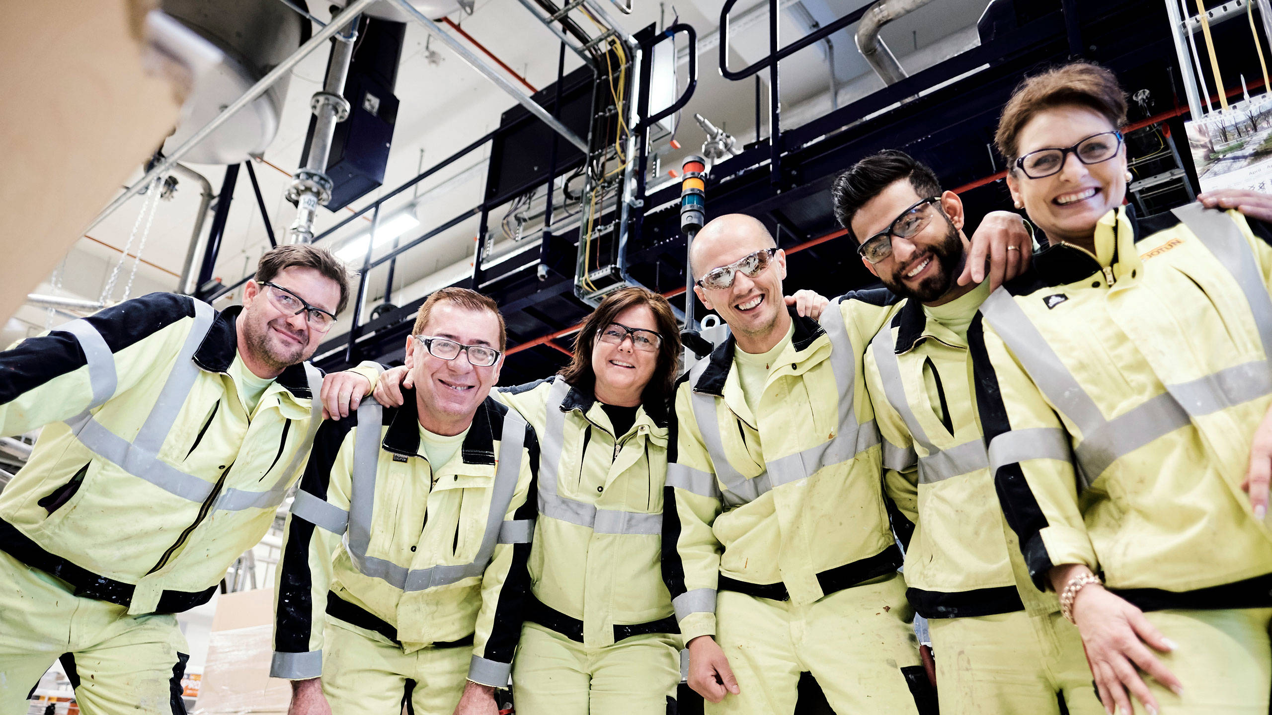 Jotun employees at a factory in Norway 