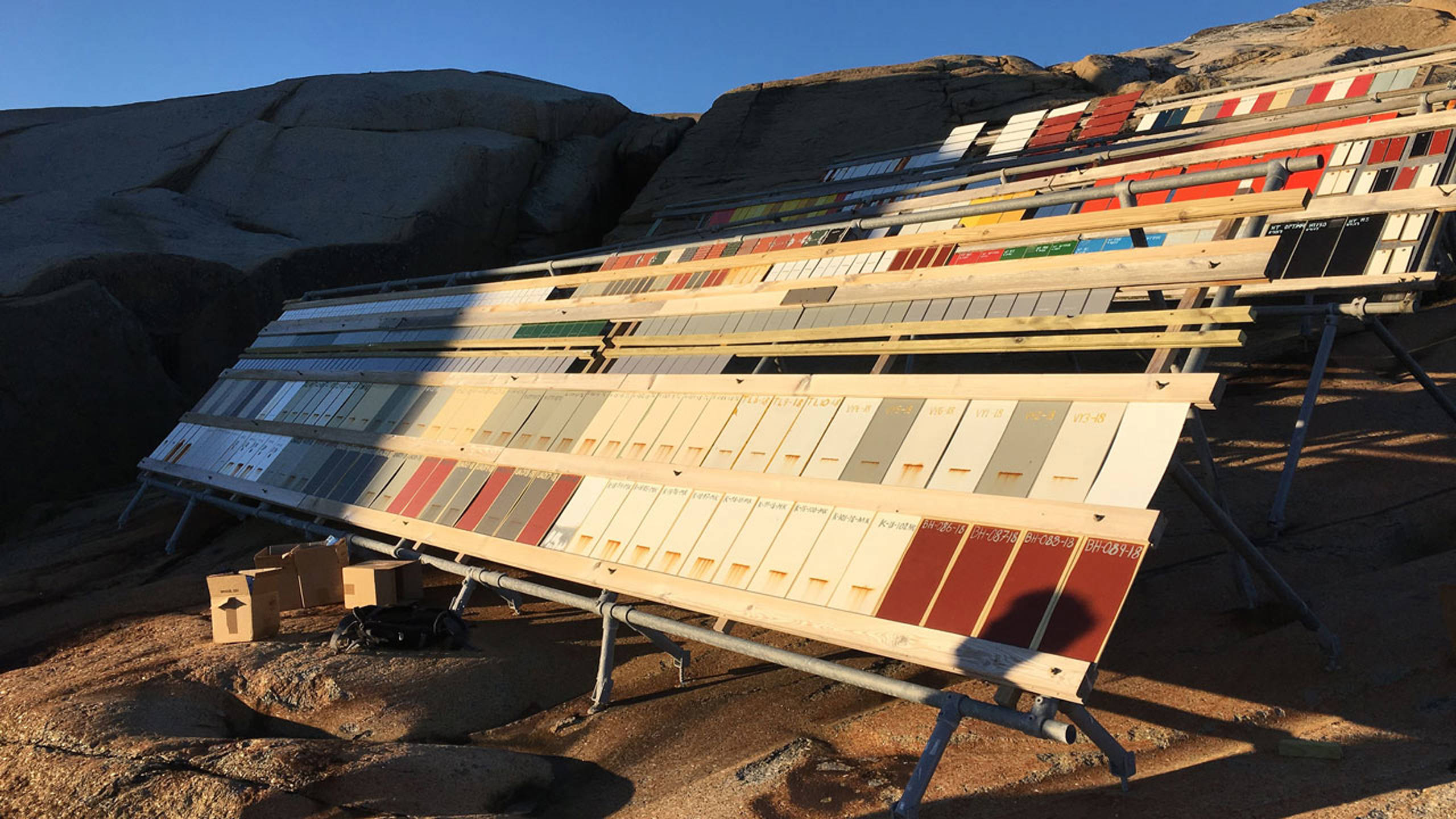 The global paints and coatings company Jotun performs product testing with panels in Kjerringvik, just south of the head quarters in Sandefjord, Norway. 