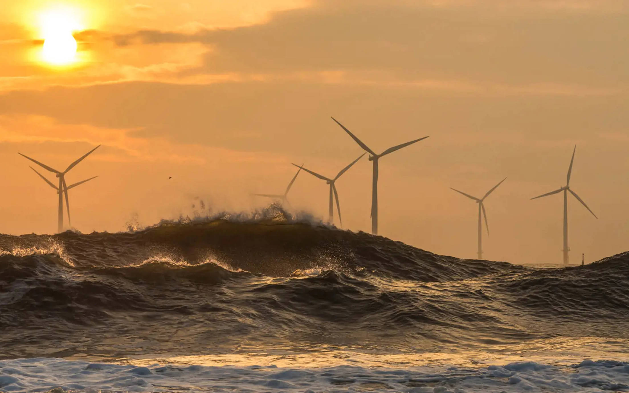 Wind farm at sea