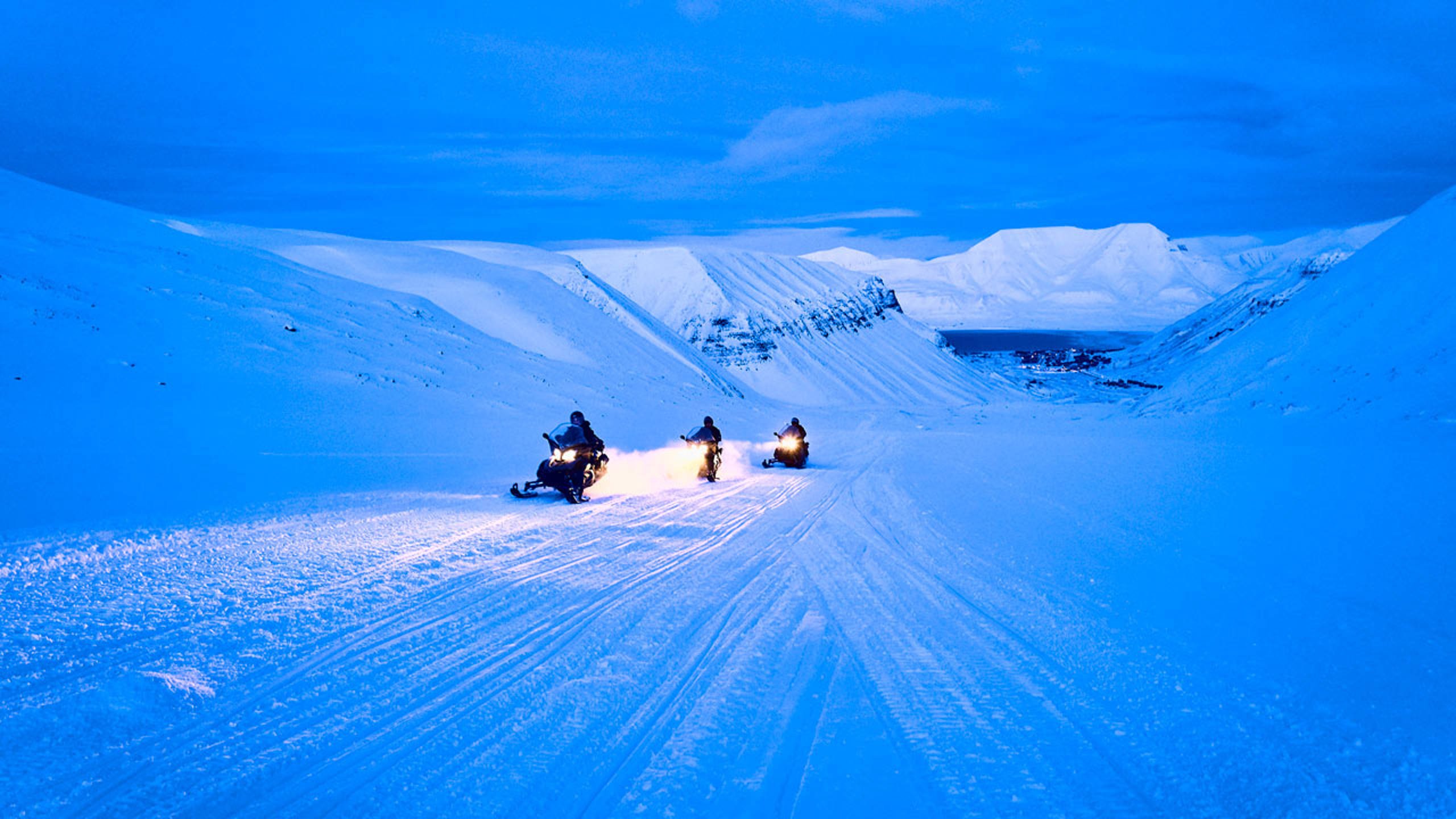 Snowmobiles in the arctic