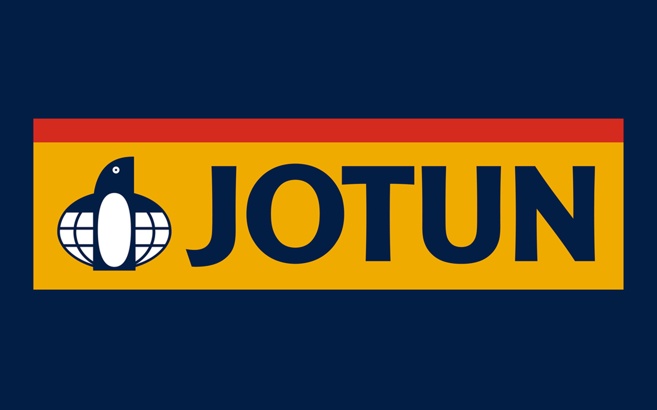Jotun standard logo on Jotun blue background