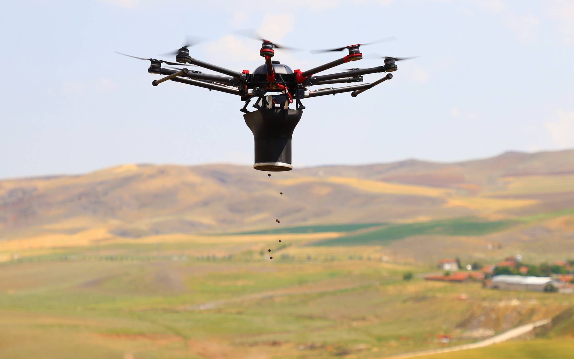 The drone dropping seed bombs