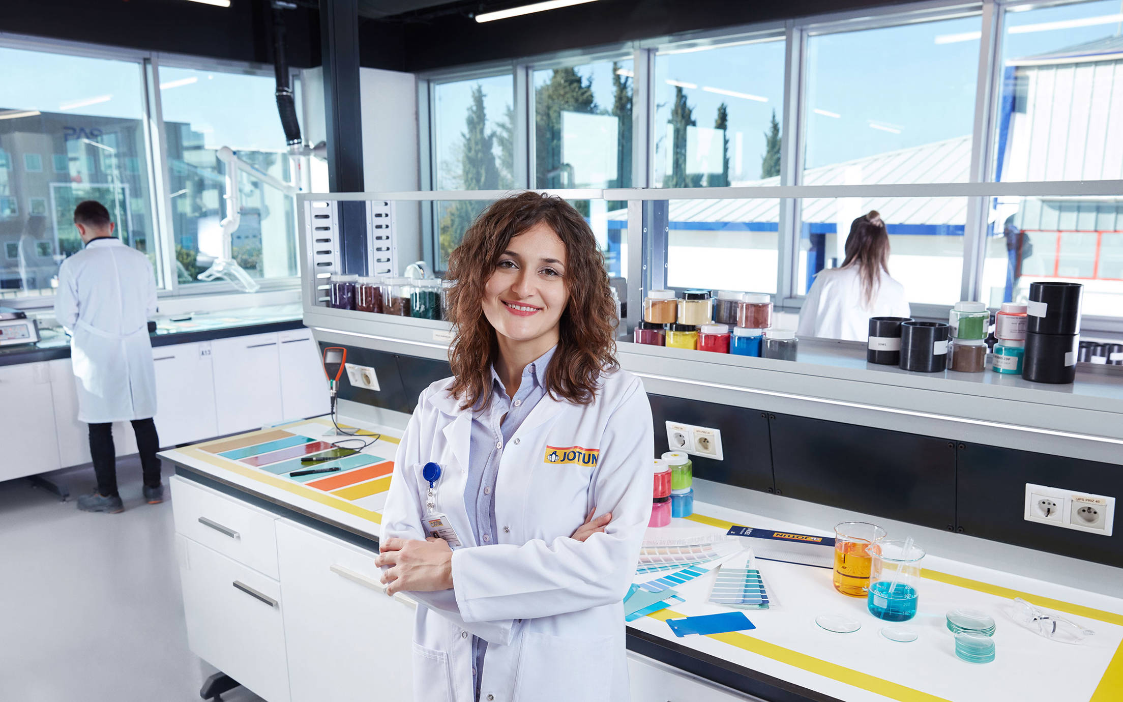 Perihan Gundag in the laboratory in Turkey