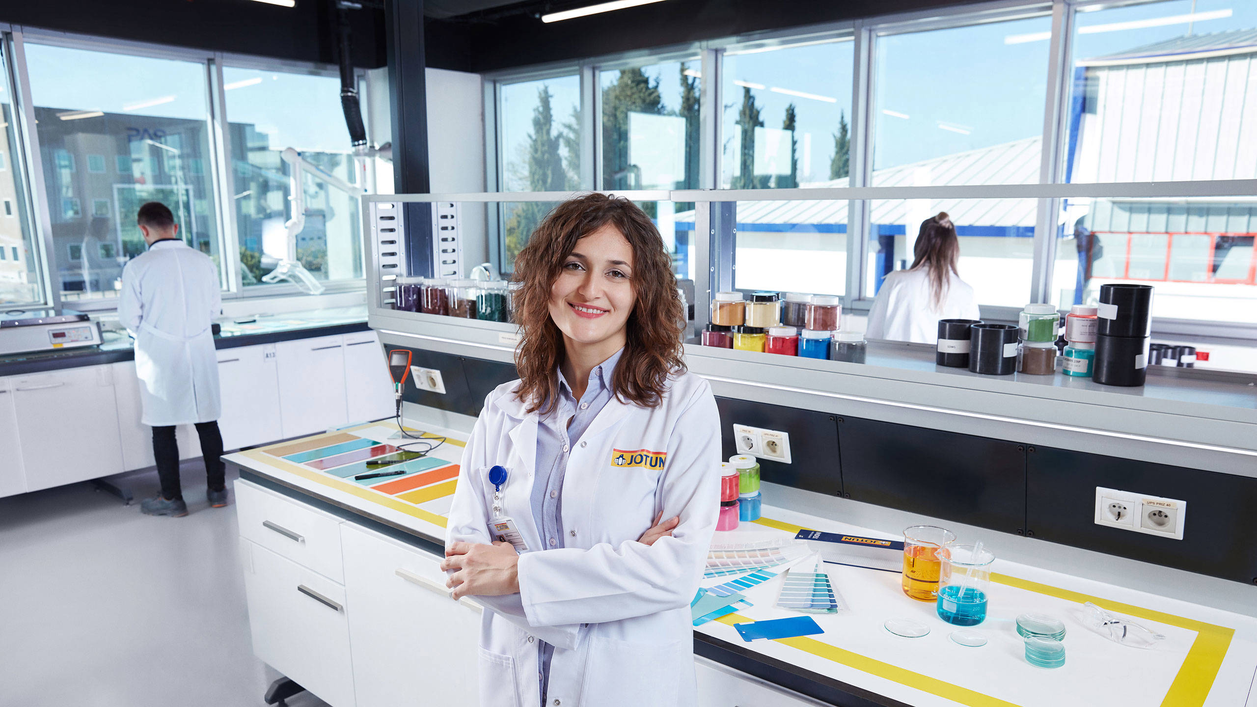 Perihan Gundag in the laboratory in Turkey