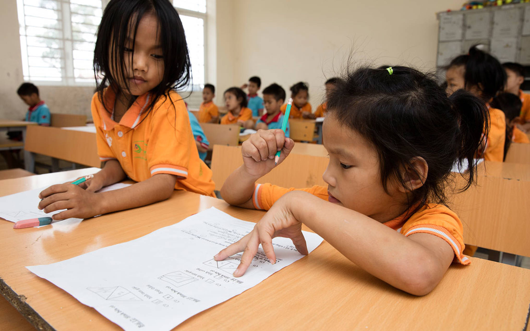 A school class in Vietnam supported by Jotun