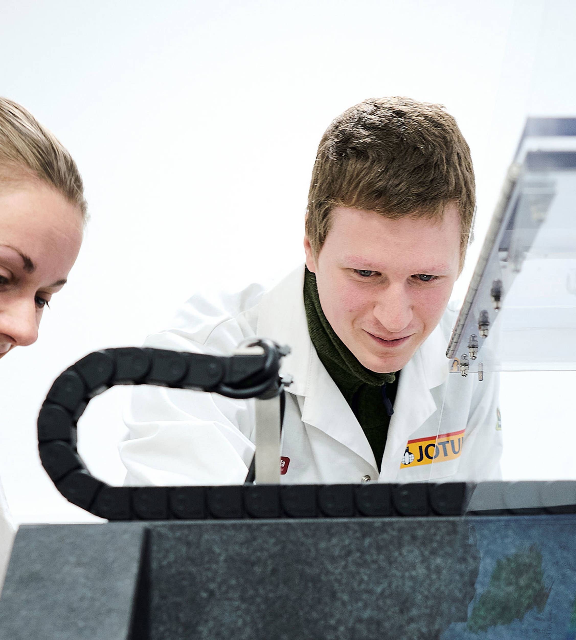 Two scientists working at the R&D centre in Norway